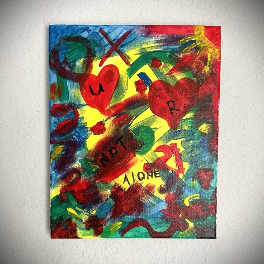 "Autism Mom" - Original Abstract Acrylic Artwork on 8x10 Canvas - Unframed
